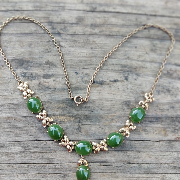 Antique jade necklace - Picture 5 of 12